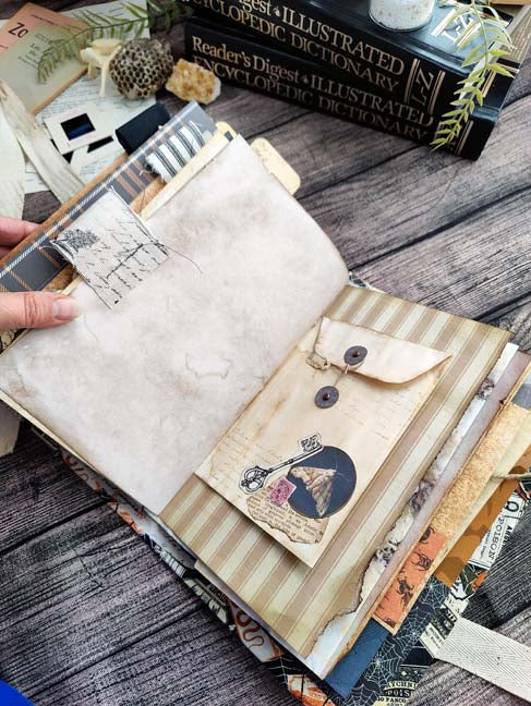 Bugs and Bones JOURNAL Ready to Ship, Handmade Grimoire, Memory Keeper