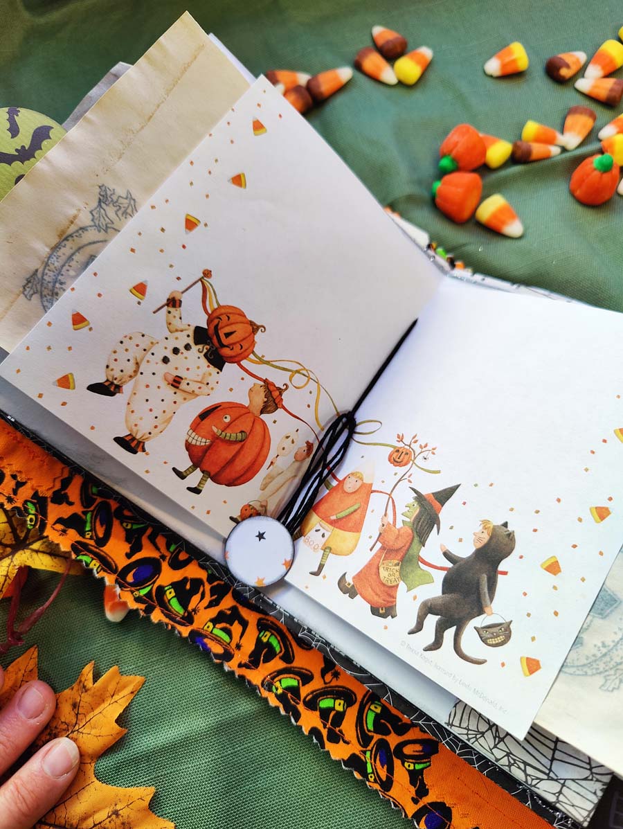 BLACK CAT Halloween MINI JOURNAL Handmade Memory Keeper