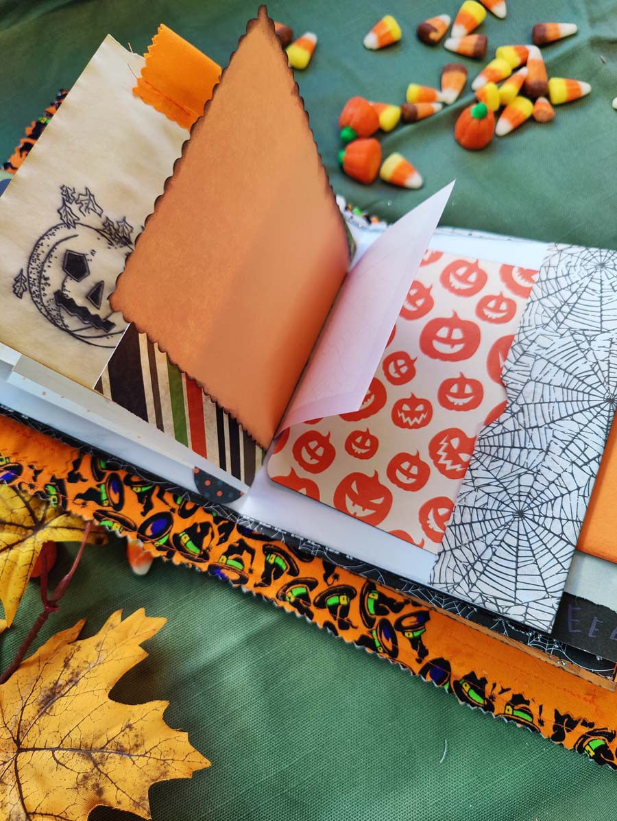 BLACK CAT Halloween MINI JOURNAL Handmade Memory Keeper