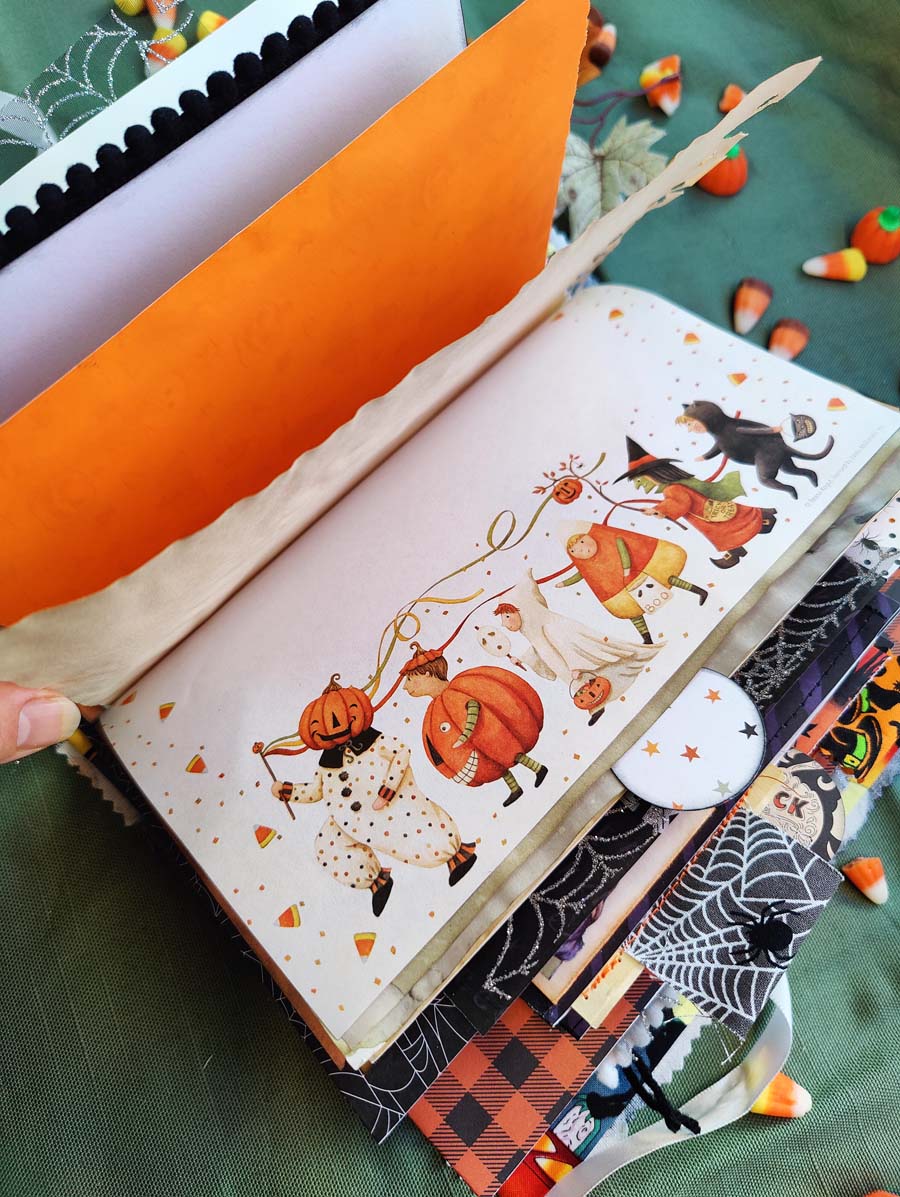 Glow IN THE DARK Halloween JOURNAL Ready to Ship, Handmade Grimoire, Memory Keeper