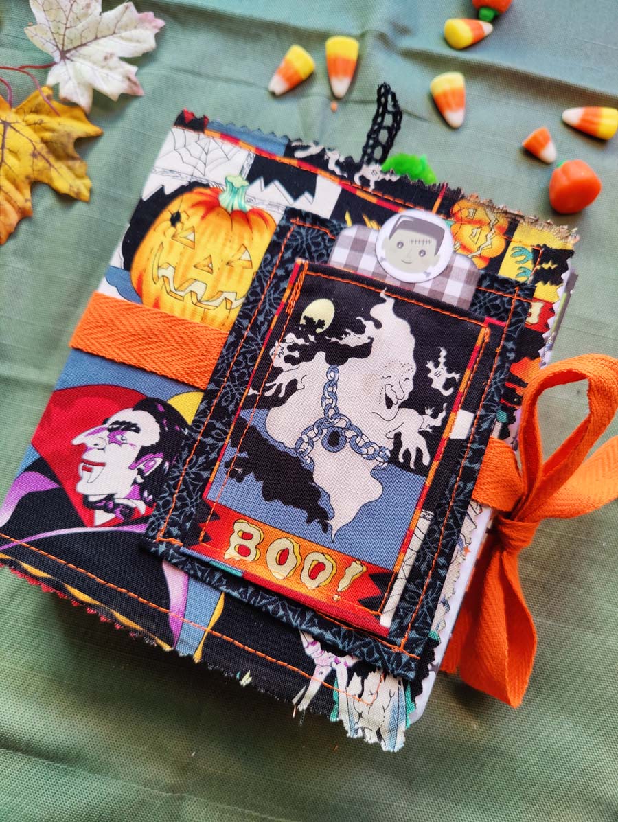 GHOST Halloween MINI JOURNAL Handmade Memory Keeper