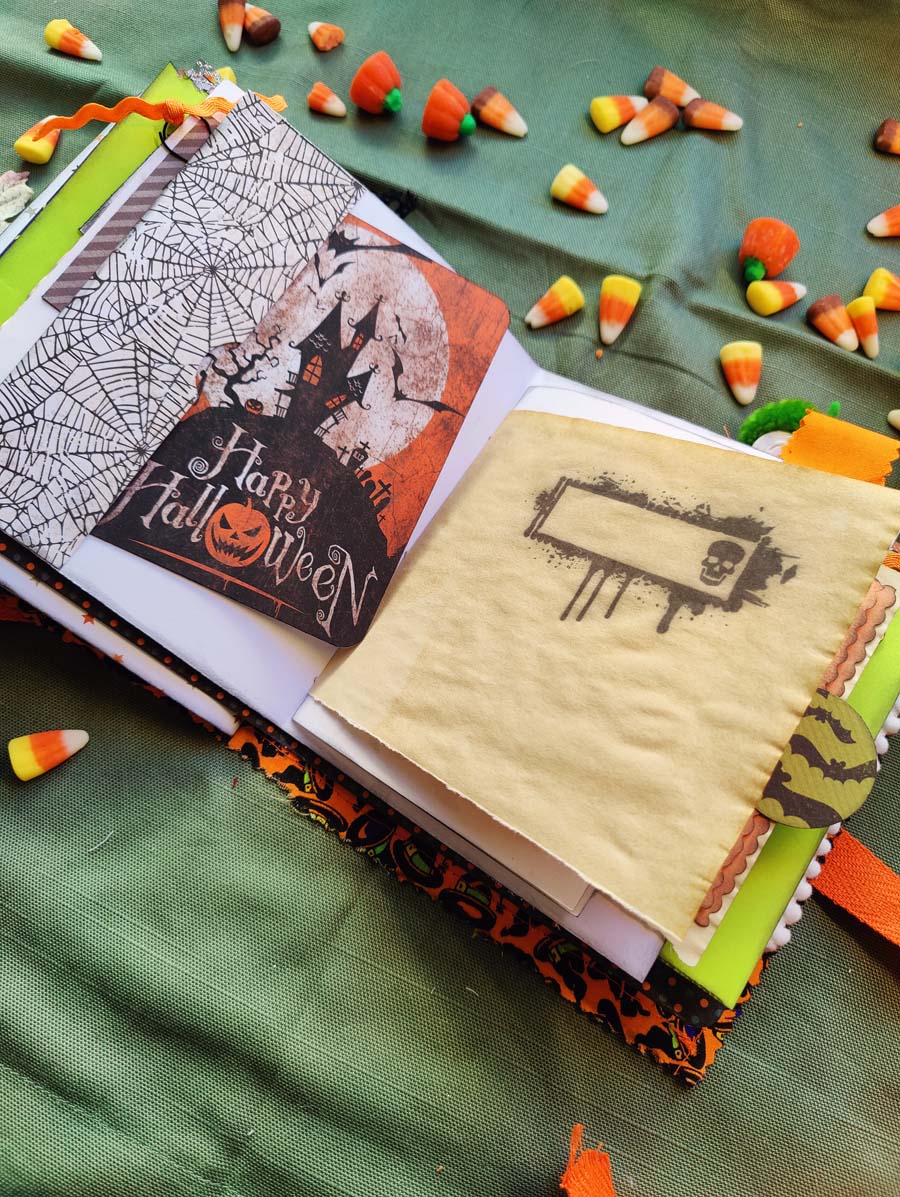 GHOST Halloween MINI JOURNAL Handmade Memory Keeper
