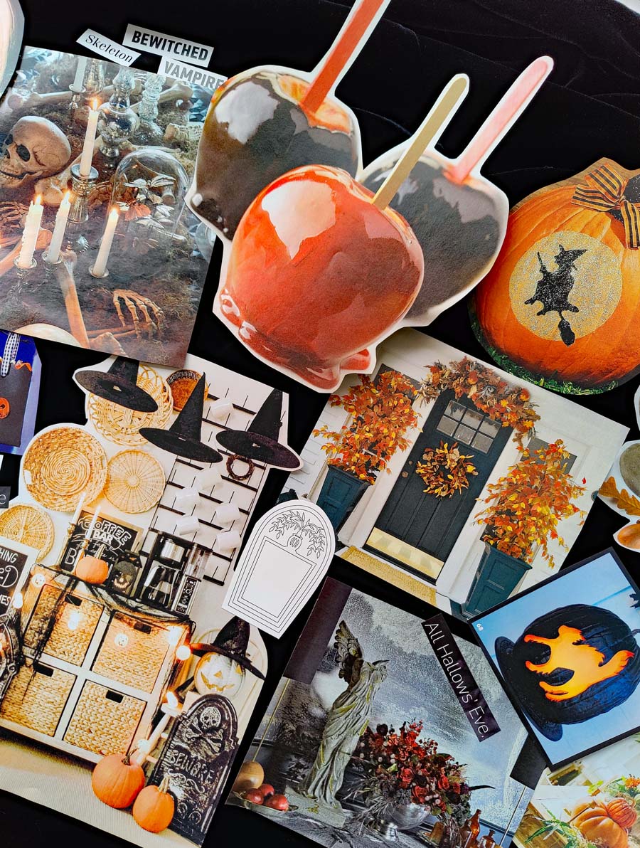 HALLOWEEN Collage Fodder MOOD BOARD Images and Words