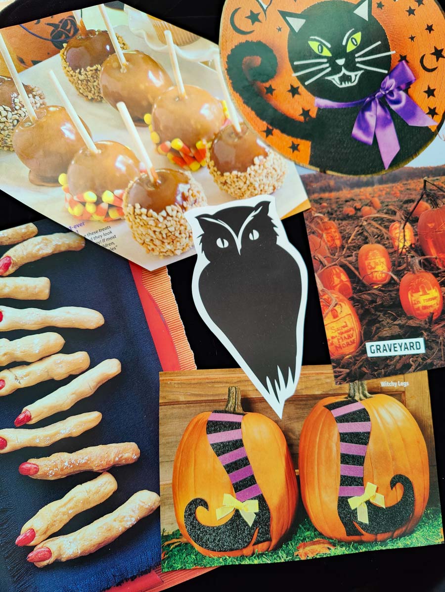 HALLOWEEN Collage Fodder MOOD BOARD Images and Words