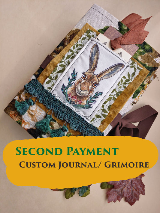 *2ND PAYMENT* Custom MADE-TO-ORDER Journal, Handmade Grimoire, Book of Shadows