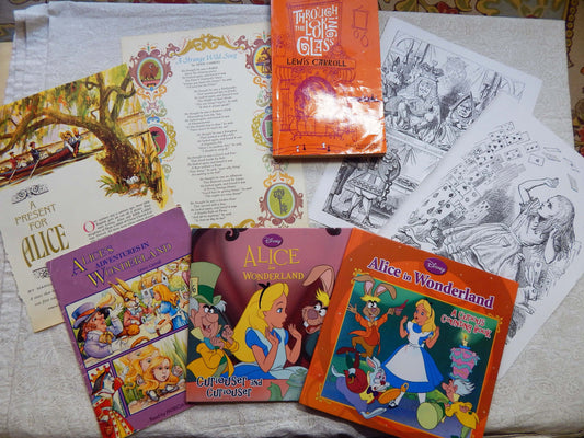 ALICE IN WONDERLAND Themed  Books and Pages