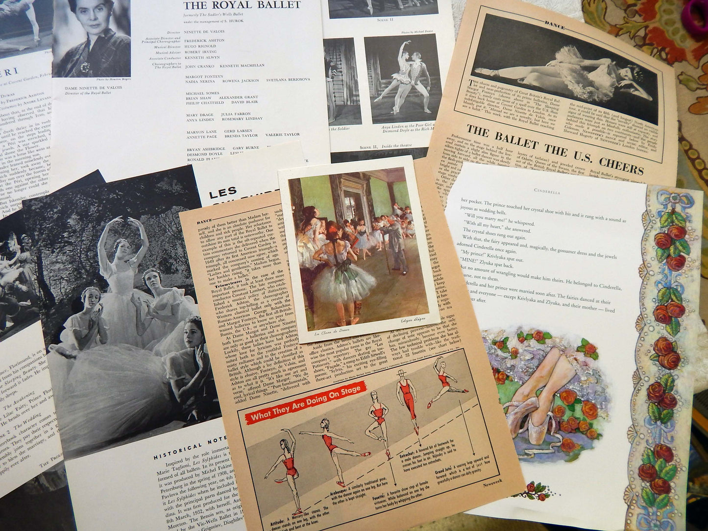 BALLET Dance Themed STAMP SET, Books, Pages, and Ephemera