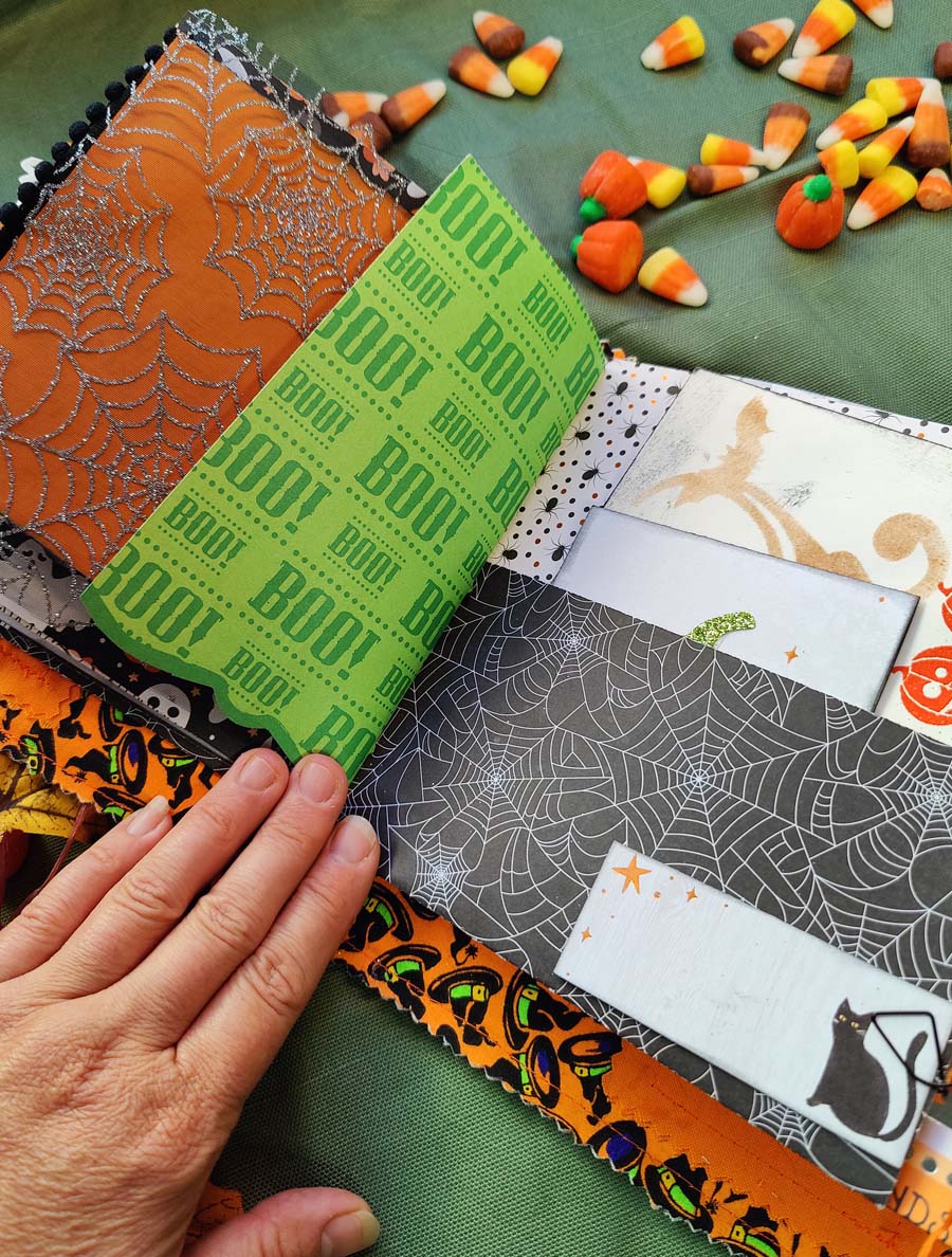 BLACK CAT Halloween MINI JOURNAL Handmade Memory Keeper