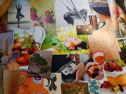 Magazine Cut Outs SELF CARE/YOGA Collage Fodder RELAXATION Images and Words