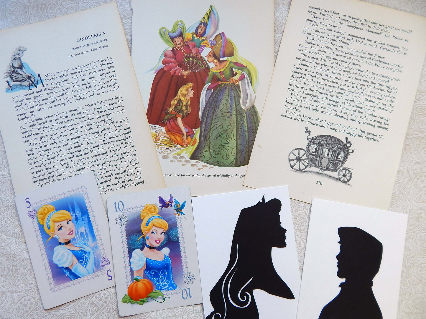 CINDERELLA Themed Pack with Books, Pages, and Ephemera
