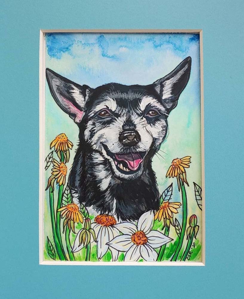 Custom 5x7 Pet Portrait on Paper