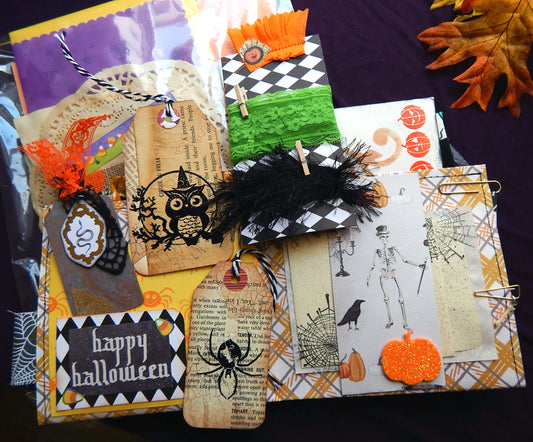 DAPPER GENT, Halloween LOADED POCKET Paper Crafting Kit, Spooky Journal Supplies