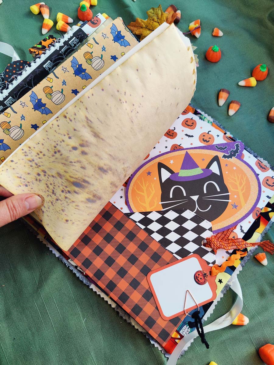 Glow IN THE DARK Halloween JOURNAL Ready to Ship, Handmade Grimoire, Memory Keeper