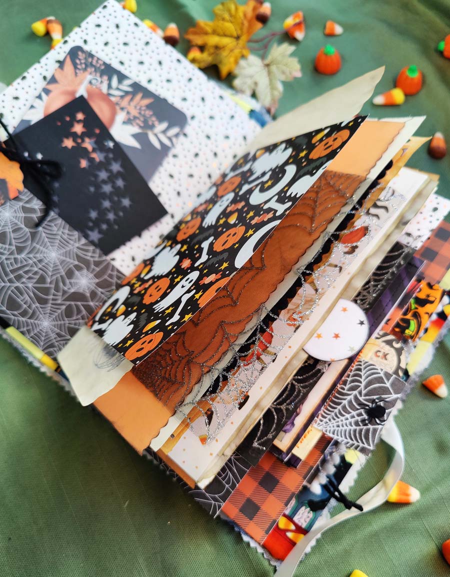 Glow IN THE DARK Halloween JOURNAL Ready to Ship, Handmade Grimoire, Memory Keeper