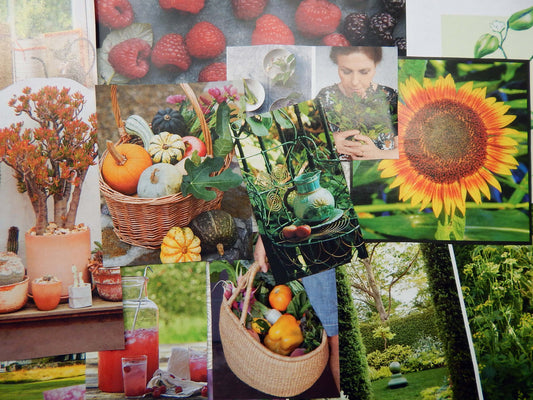 Magazine Cut Outs GARDENING Collage Fodder GREEN THUMB  Images and Words