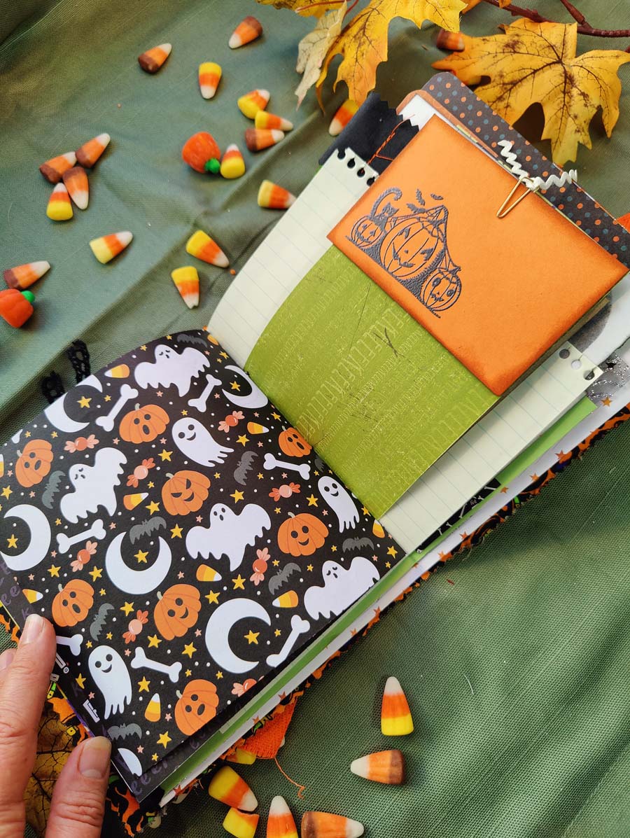 GHOST Halloween MINI JOURNAL Handmade Memory Keeper