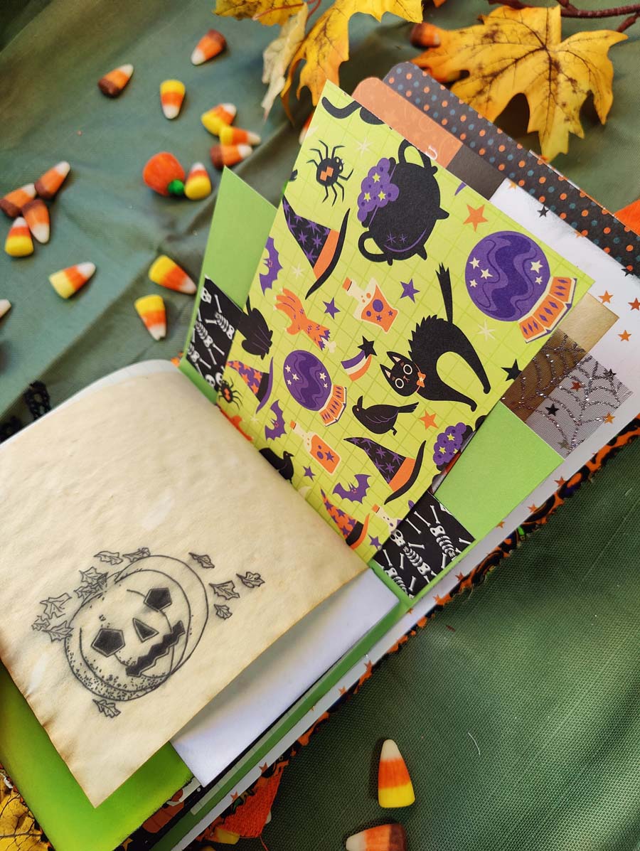 GHOST Halloween MINI JOURNAL Handmade Memory Keeper