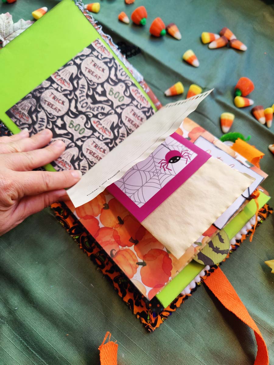 GHOST Halloween MINI JOURNAL Handmade Memory Keeper