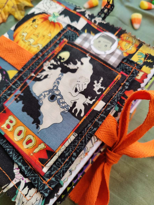 GHOST Halloween MINI JOURNAL Handmade Memory Keeper