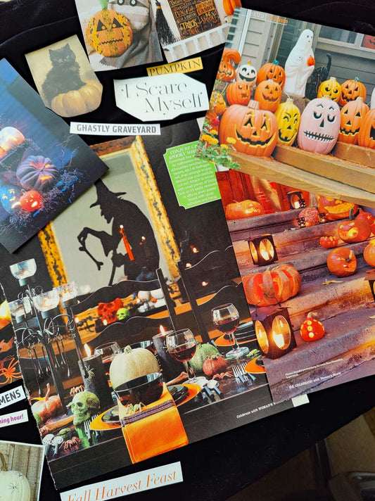 HALLOWEEN Collage Fodder MOOD BOARD Images and Words