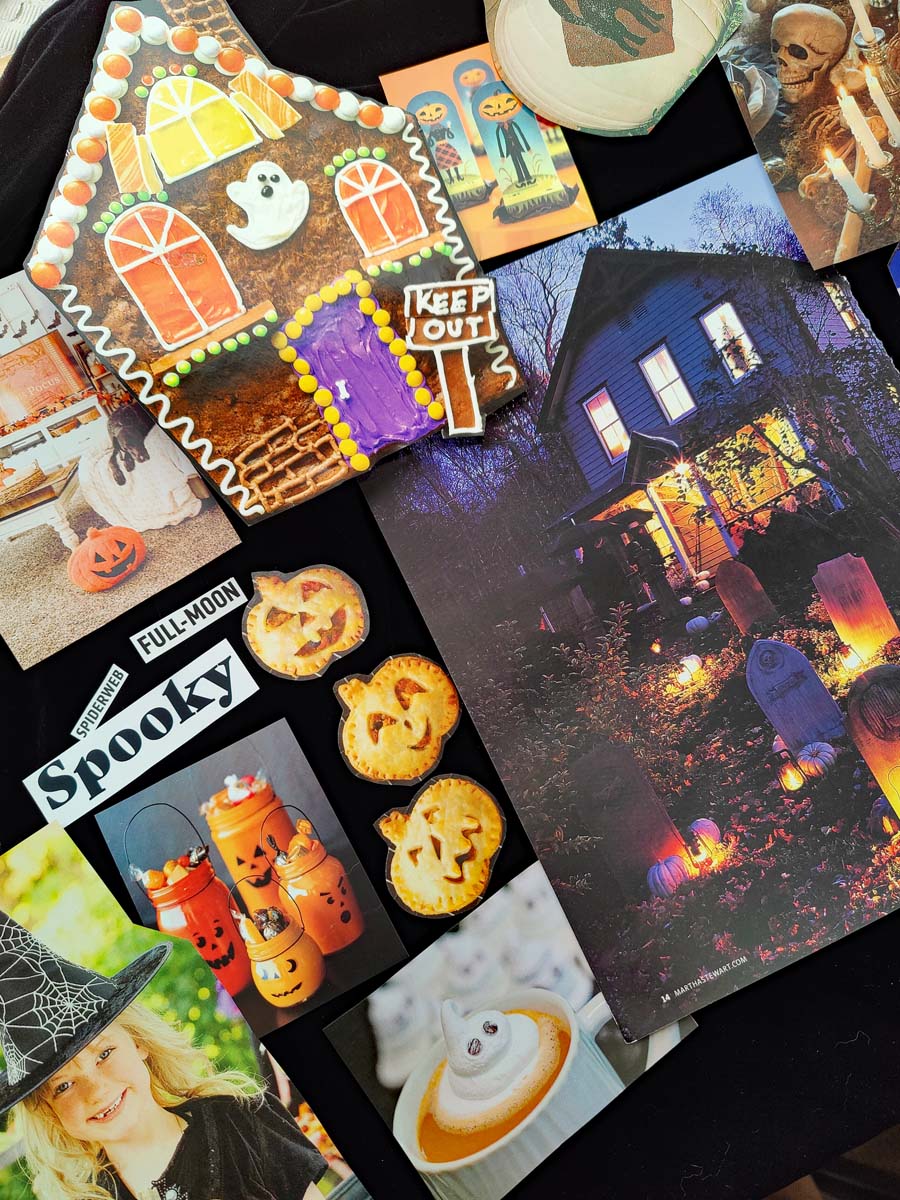 HALLOWEEN Collage Fodder MOOD BOARD Images and Words
