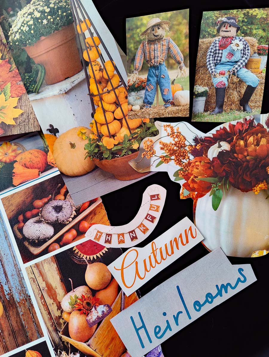 HARVEST / AUTUMN Collage Fodder MOOD BOARD Images and Words