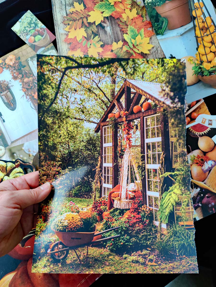 HARVEST / AUTUMN Collage Fodder MOOD BOARD Images and Words