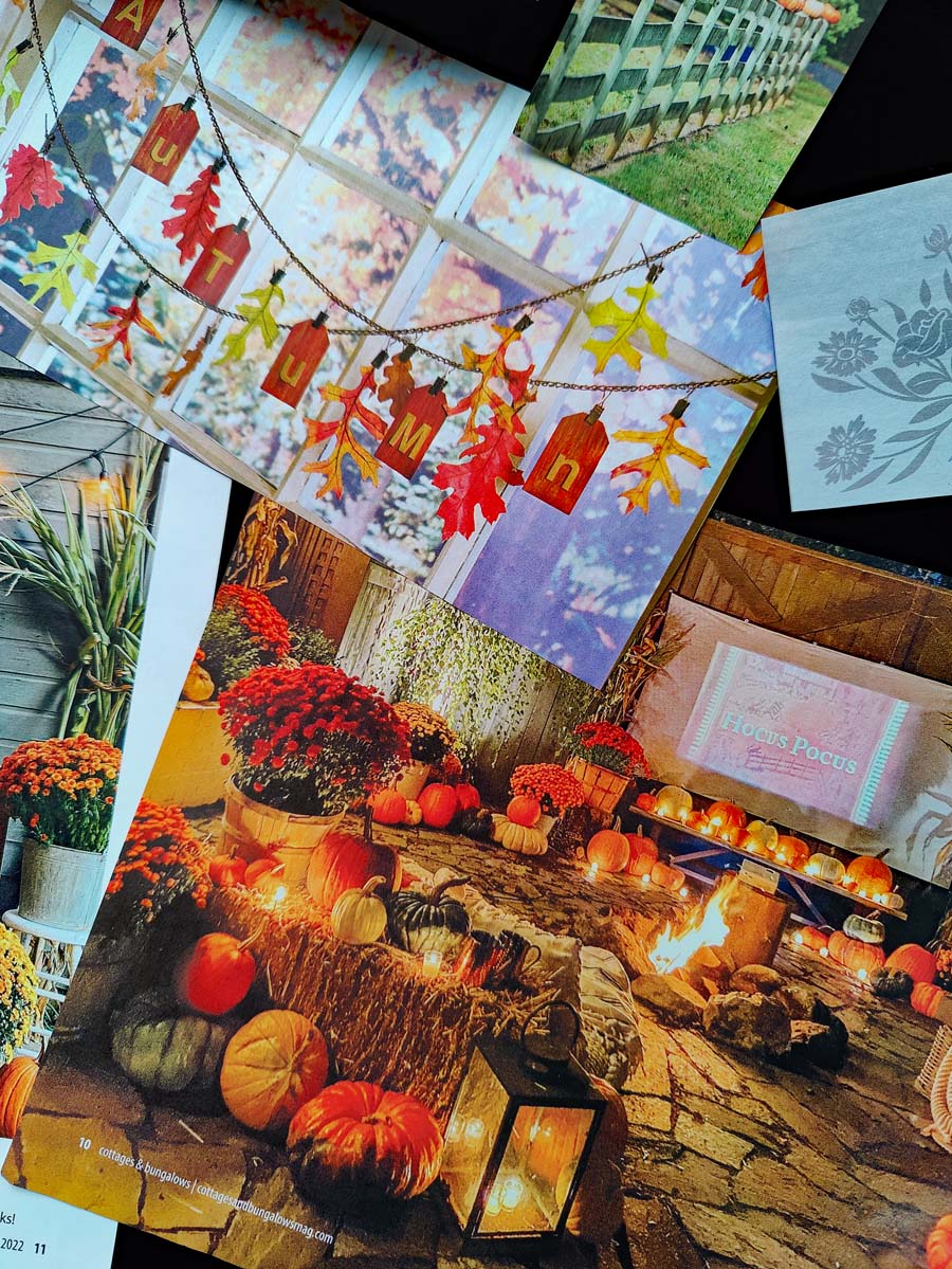 HARVEST / AUTUMN Collage Fodder MOOD BOARD Images and Words