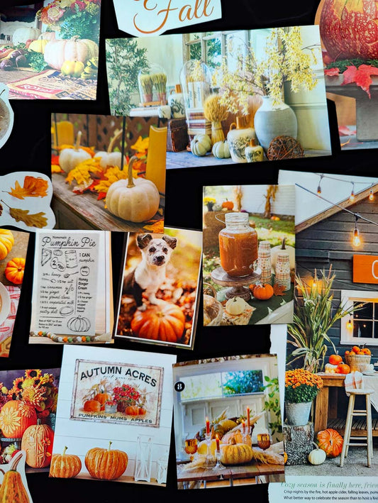 HARVEST / AUTUMN Collage Fodder MOOD BOARD Images and Words