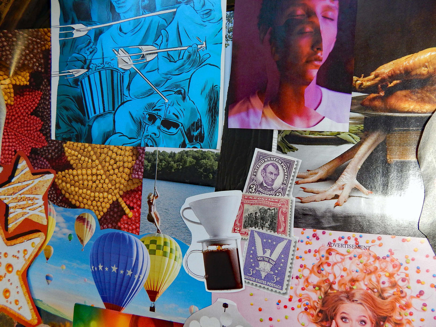 Magazine Cut Outs RANDOM/ECLECTIC Collage Fodder WEIRD Images and Words