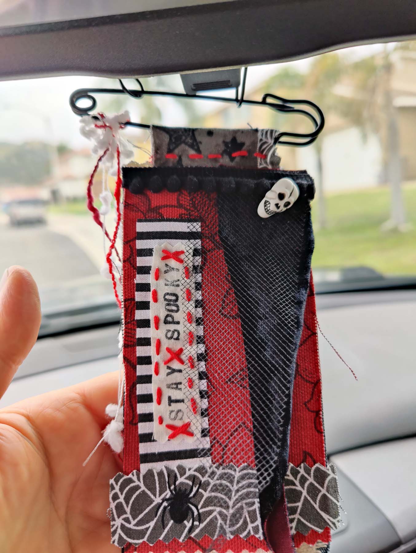 STAY SPOOKY Kilt Pin Banner Brooch