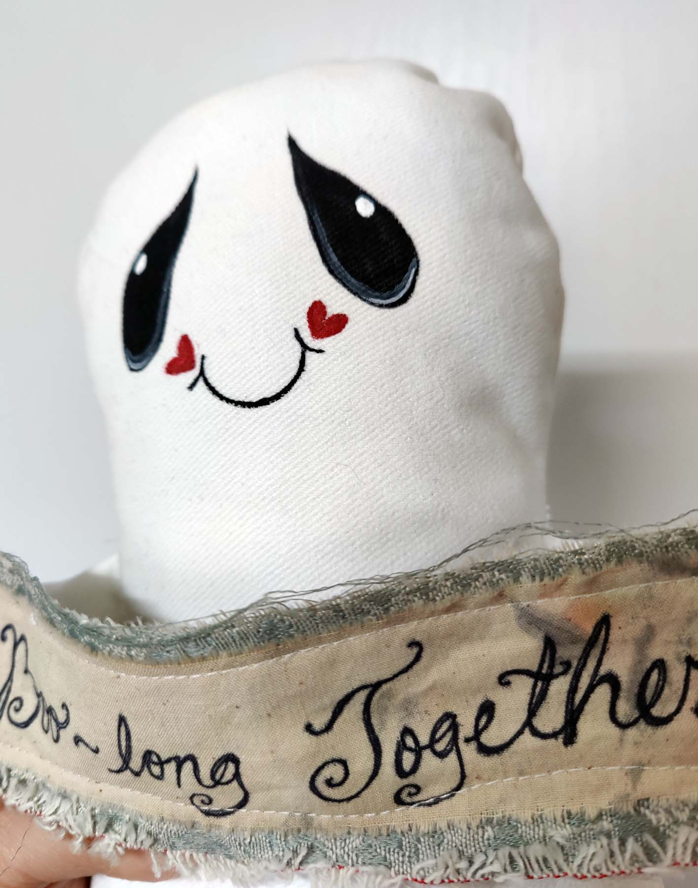 Hand Painted GHOST Plushie VALLOWEEN Gift