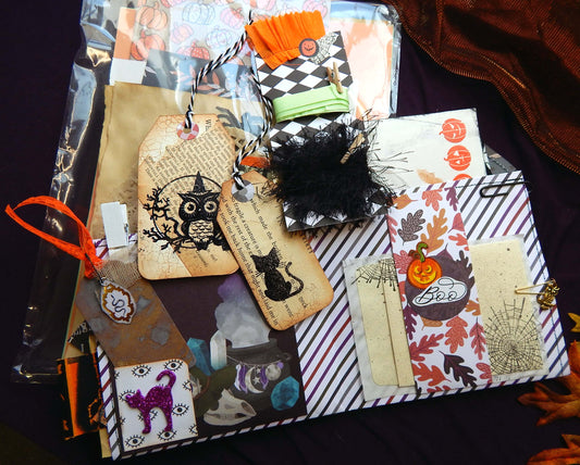 TRADITIONAL JACK, Halloween LOADED POCKET Paper Crafting Kit, Spooky Journal Supplies