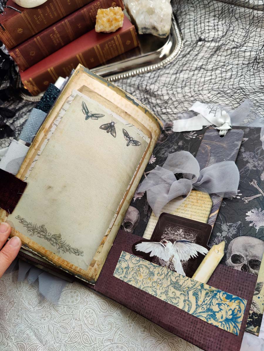 HAUNTED HOLLOW GRIMOIRE Ready to Ship Journal, Handmade Grimoire, Memory Keeper